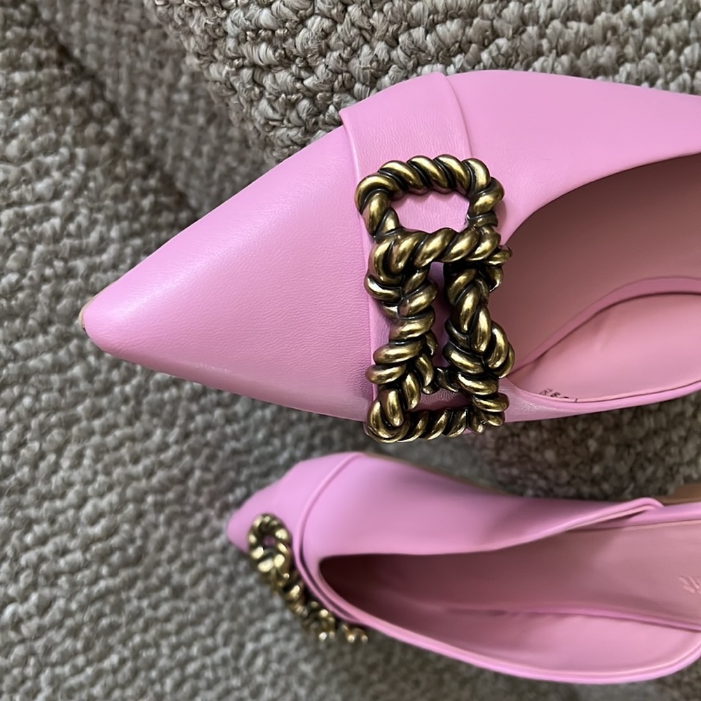 Color me impressed in a bright, pointed Open Edit mules! - Picture 7 of 10